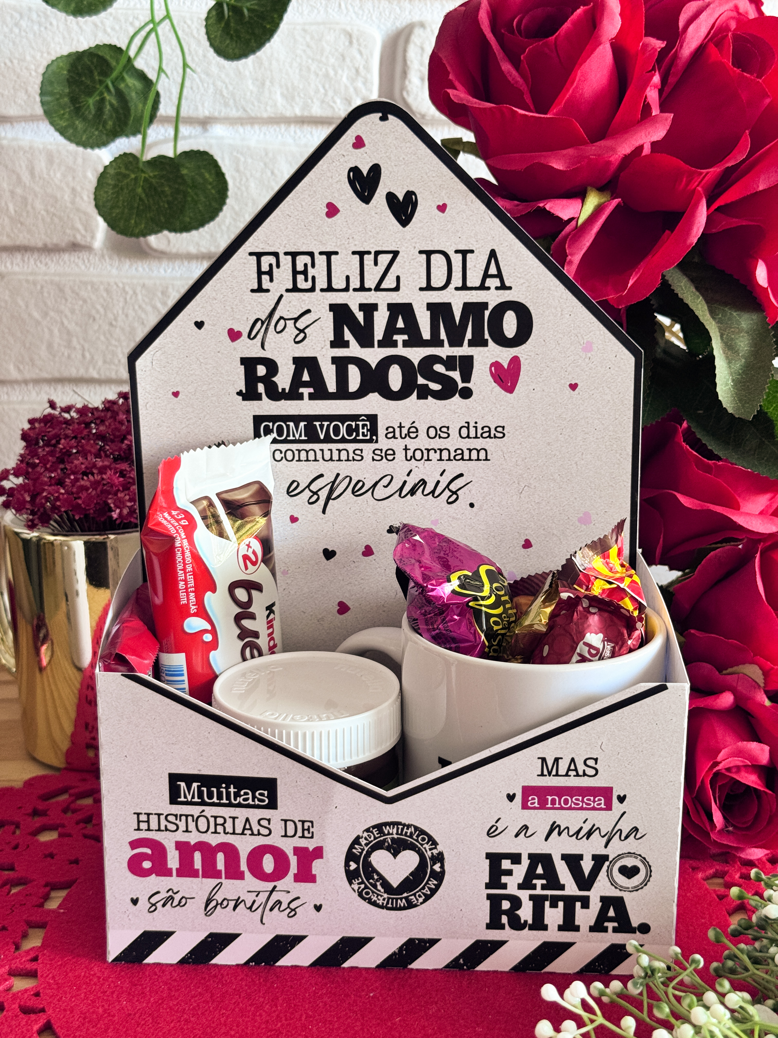 Caixa Envelope Elegante para o Dia dos Namorados — referência 1
